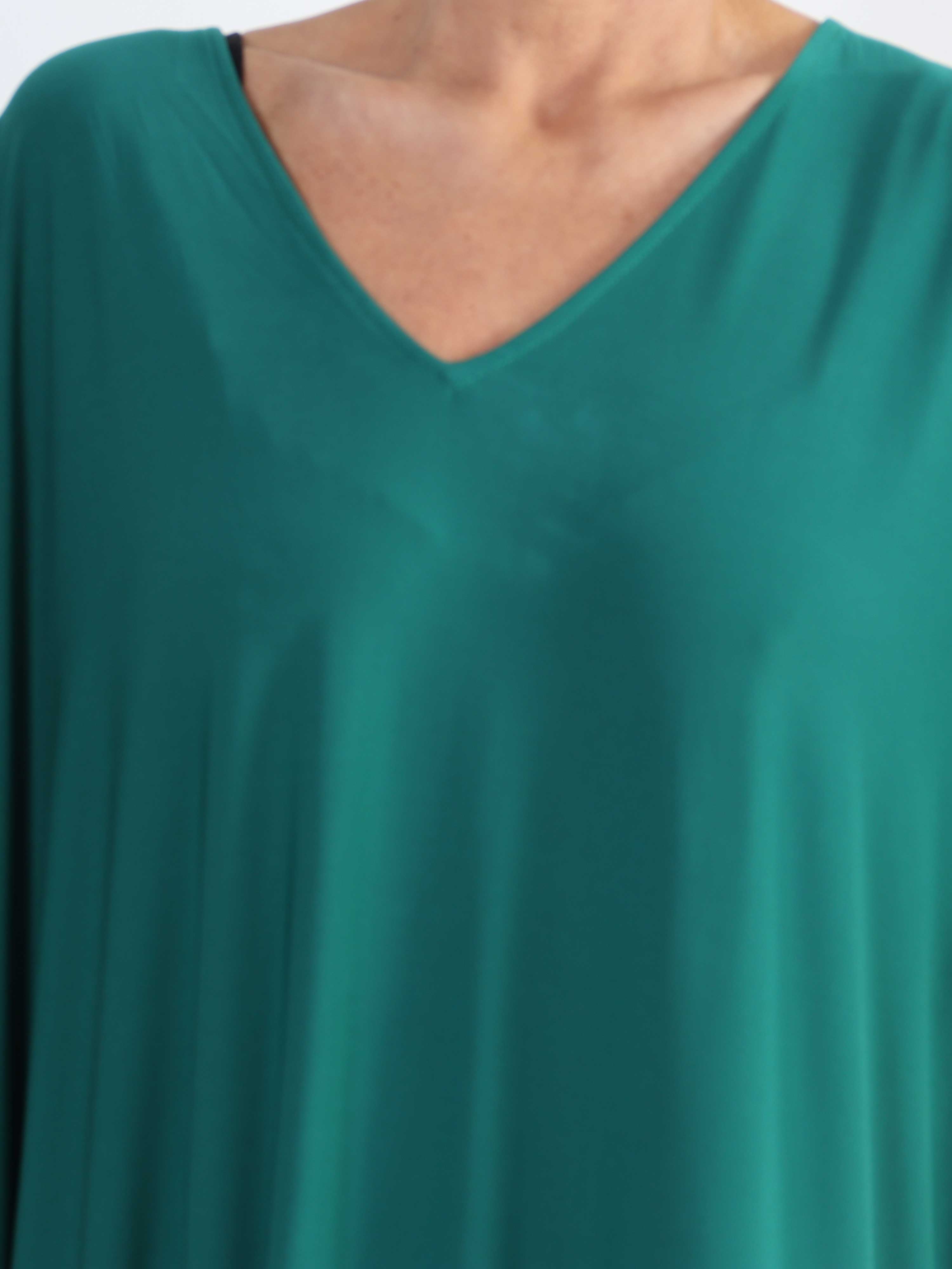 Azmina Plain Long - enfärgad stretchig tunika i stora storlekar